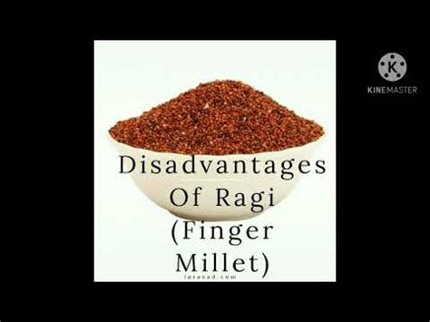 disadvantages of ragi.